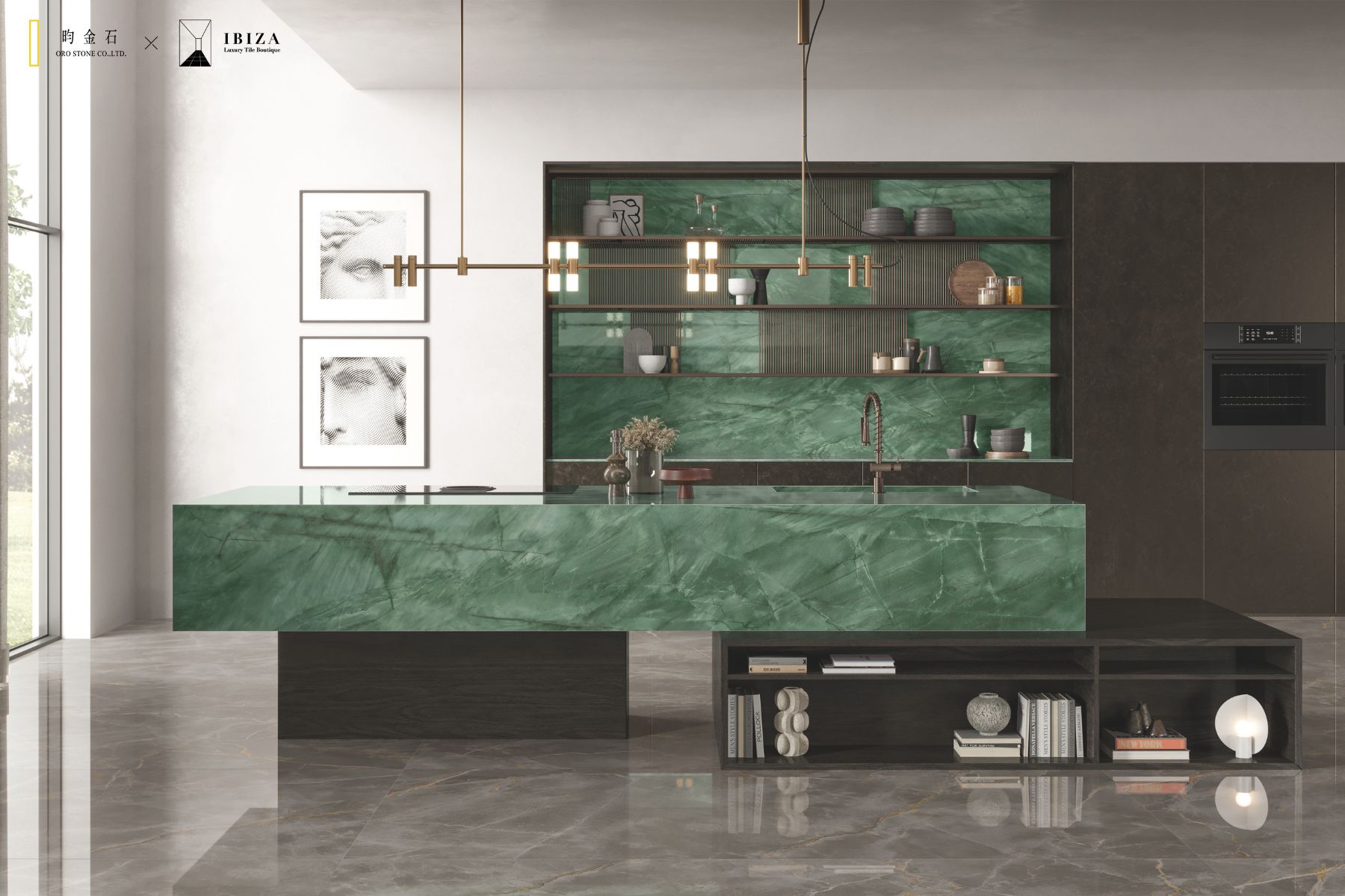 廚房磁磚,廚房地板磁磚,廚房壁磚,廚房壁磚顏色,廚房磁磚搭配,大板磚,薄板磚,賽麗石